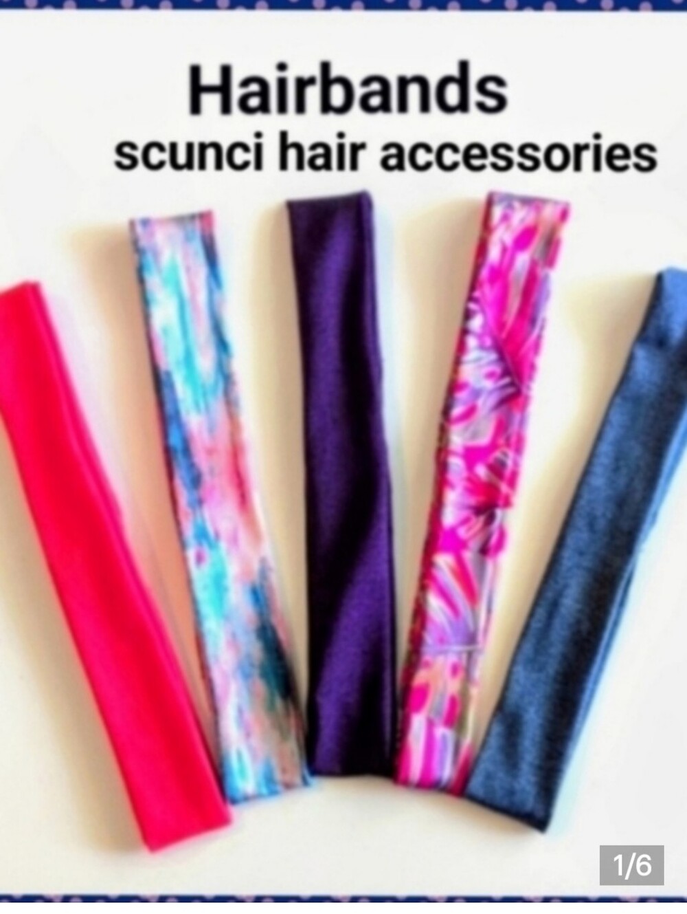 5 Stretchy Headband Set Colorful Elastic Hair Bands Hair Accessories Pink Purple